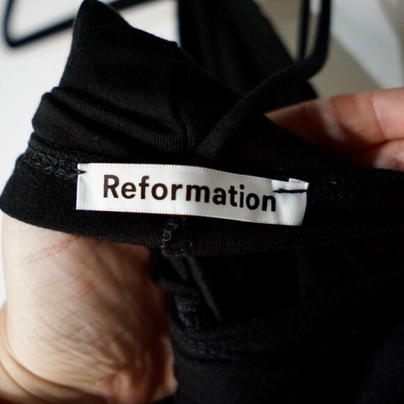 Reformation Maci Knit Dress Black - Size S - Picture 10 of 12